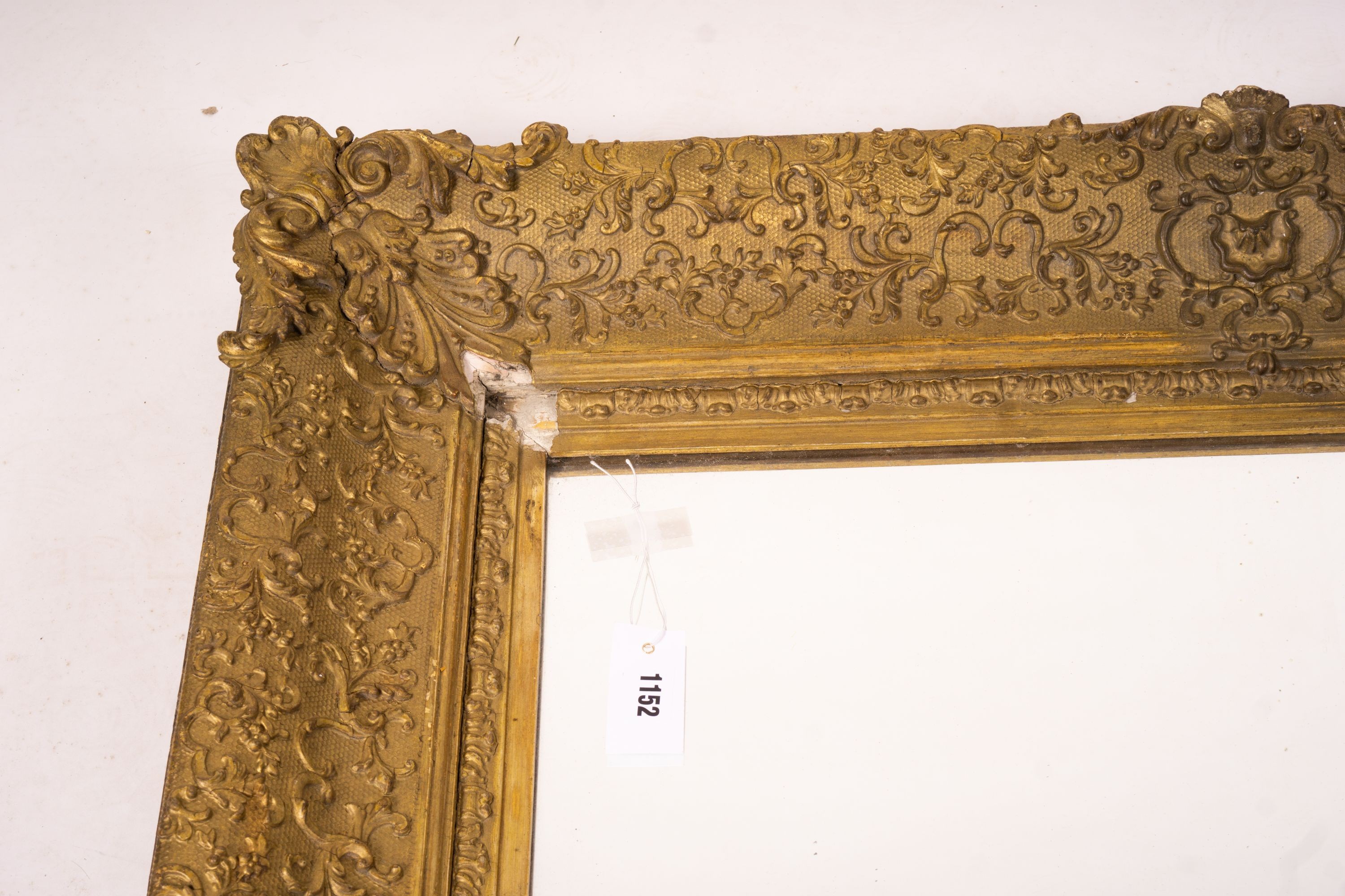 A Victorian gilt gesso wall mirror, W.104cm H.124cm